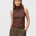 Retori Windows Turtleneck Chocolate, Clay And Iris - Knitwear - Luxury Sweaters for Women - Front