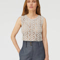 Retori Iconic Knot Cropped Top Silver - Ready To Wear - Luxury Crop Tops for Women