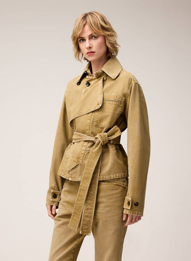 MINI TRENCH IN DENIM