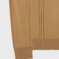 Retori Side Argyle Detail Crewneck Sand - Knitwear - Luxury Sweaters for Men and Women - Detail Sleeve