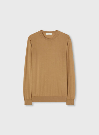 Retori Side Argyle Detail Crewneck Sand - Knitwear - Luxury Sweaters for Men and Women