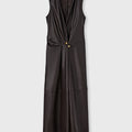 Retori Leather Vest Dress Chocolate - Ready To Wear - Luxury Dresses for Women