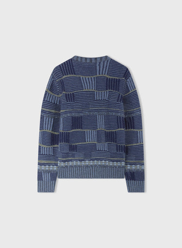 Retori Opposites Dance Crewneck Navy And Grey - Ready To Wear - Luxury Sweaters for Men