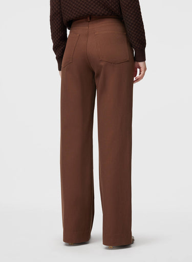 Retori Wide Leg Denim Pants Clay - Ready To Wear - Luxury Trousers for Women - Back