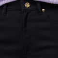 Retori Wide Leg Denim Pants Navy - Ready To Wear - Luxury Trousers for Women - Detail