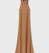 Retori Jacquard Sleeveless Maxi Collar Long Dress Camel - Knitwear - Luxury Dresses for Women