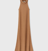 Retori Jacquard Sleeveless Maxi Collar Long Dress Camel - Knitwear - Luxury Dresses for Women