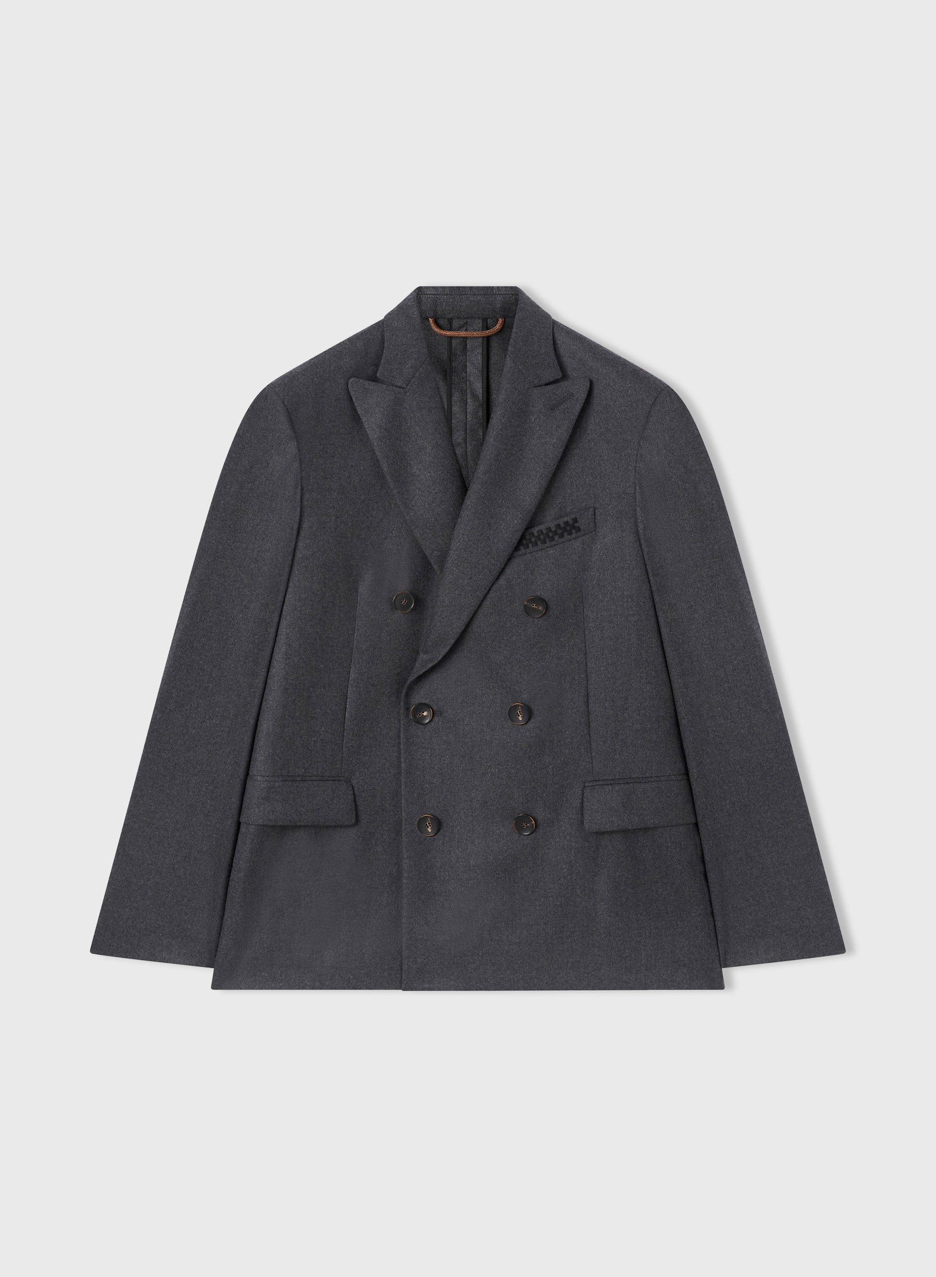 Retori Double Breasted Peak Lapel Blazer With Embroidered Detail Grey - Ready To Wear - Luxury Coats & Jackets for Men