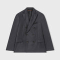 Retori Double Breasted Peak Lapel Blazer With Embroidered Detail Grey - Ready To Wear - Luxury Coats & Jackets for Men