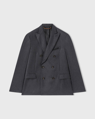 Retori Double Breasted Peak Lapel Blazer With Embroidered Detail Grey - Ready To Wear - Luxury Coats & Jackets for Men
