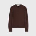 Retori Damier Wool And Silk Jacquard Crewneck Chocolate - Knitwear - Luxury Sweaters for Women