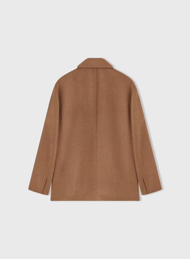 Retori Cardi Blazer With Needle Pin Detail Camel And Amaranto - Ready To Wear - Luxury Coats & Jackets for Women - Back