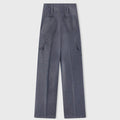 Retori Embroidered Cargo Pants Denim Blu - Ready To Wear - Luxury Cargo Pants for Women