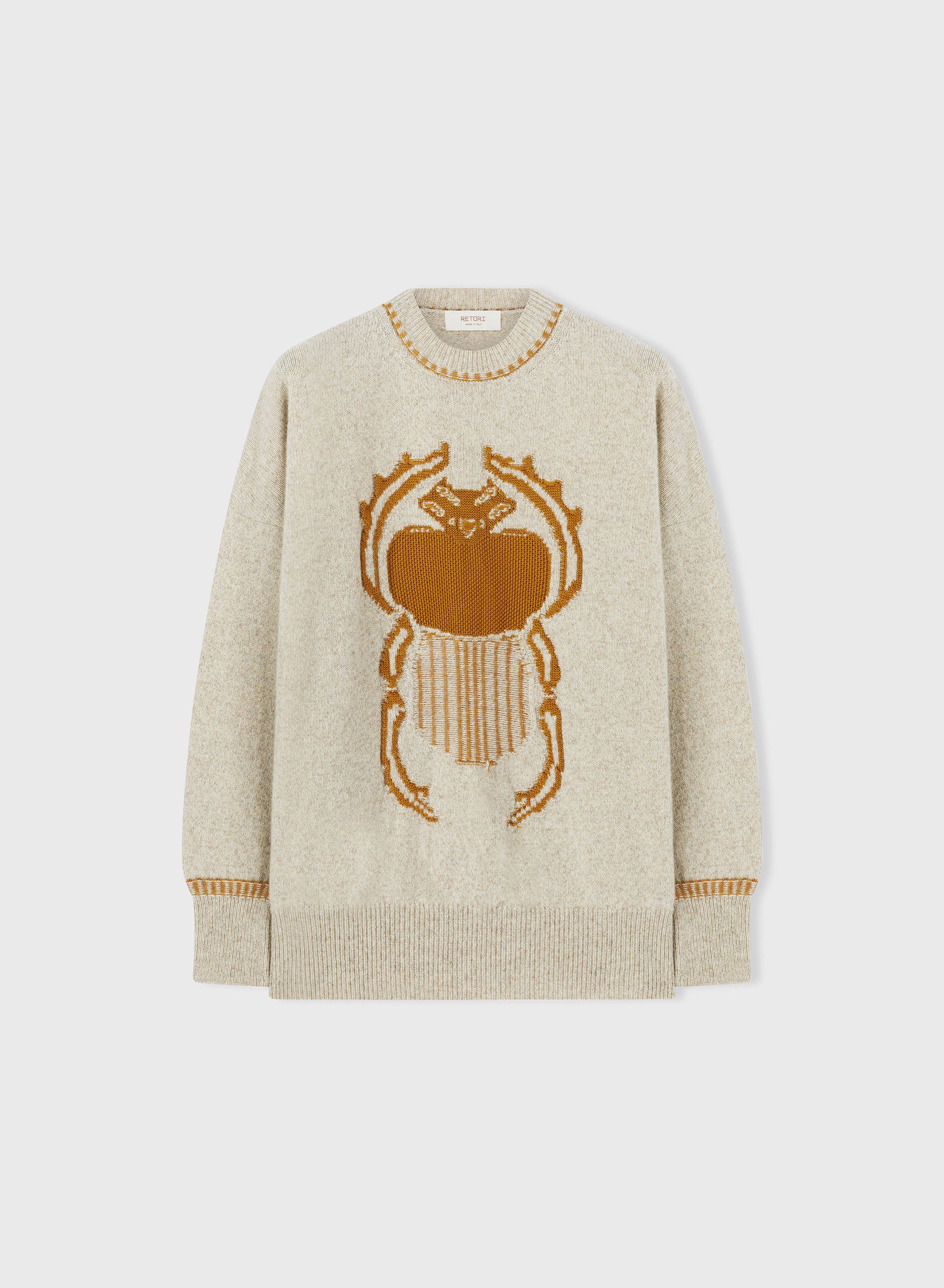 RESILIENT CREWNECK NATURAL AND BRONZE