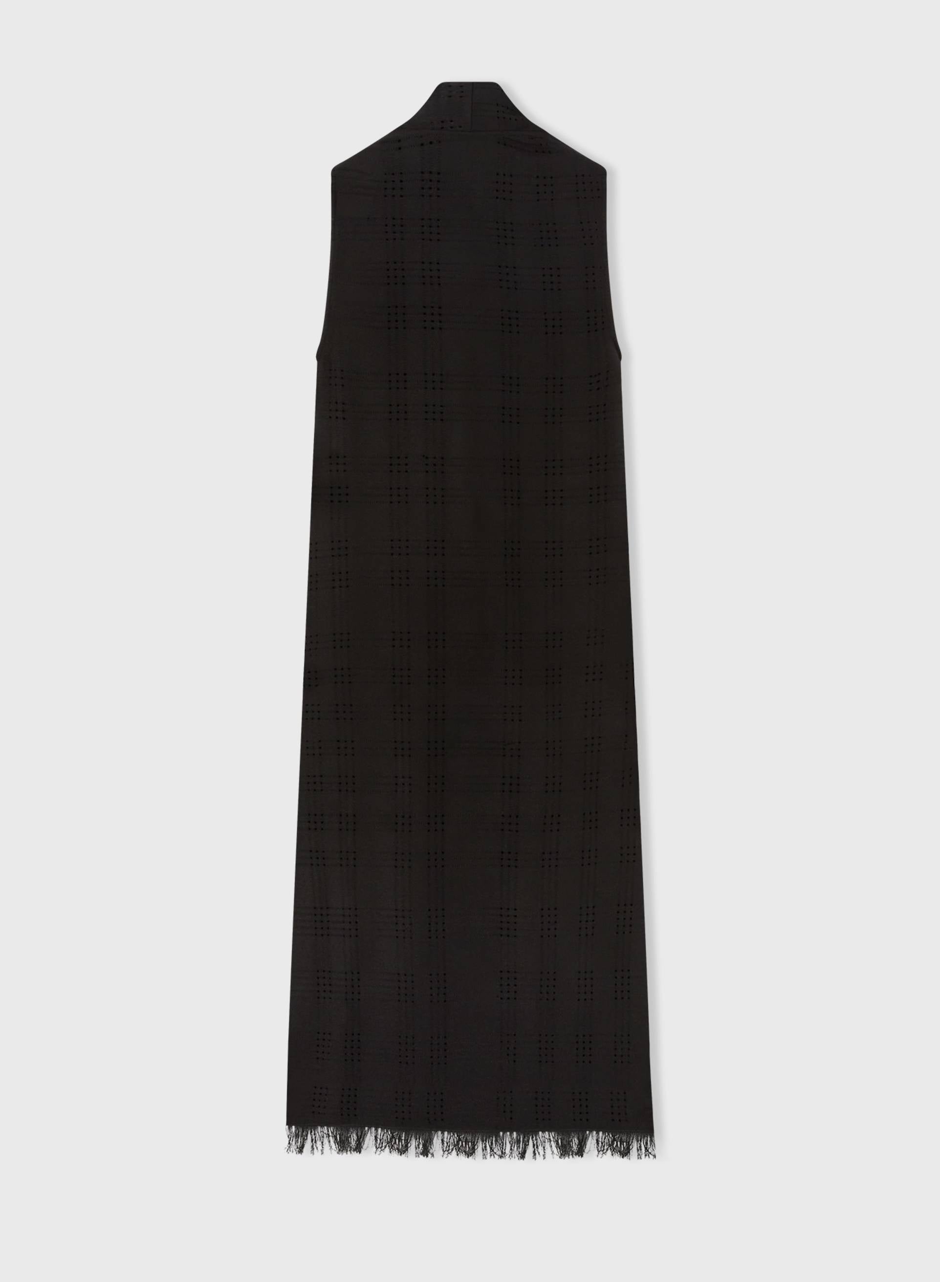 SUPERLIGHT CASHMERE VEST DRESS BLACK