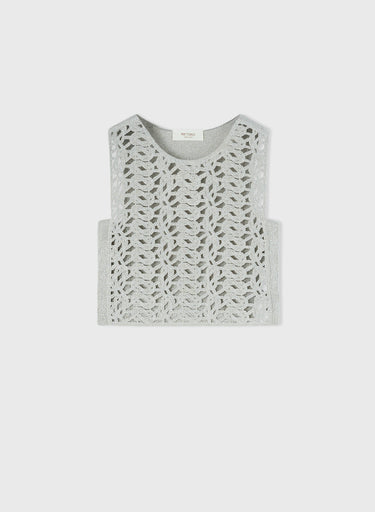 Retori Iconic Knot Cropped Top Silver - Ready To Wear - Luxury Crop Tops for Women