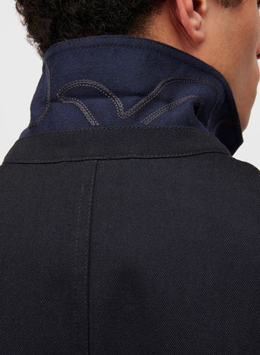 Retori Denim Single Breasted Blazer Navy - Ready To Wear - Luxury Coats & Jackets for Men - Detail