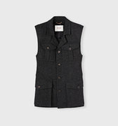 Retori Heavy Jersey Saharienne Vest Black - Ready To Wear - Luxury Vests for Women