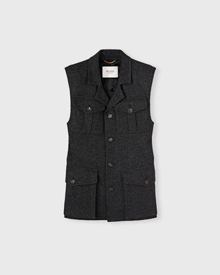 Retori Heavy Jersey Saharienne Vest Black - Ready To Wear - Luxury Vests for Women