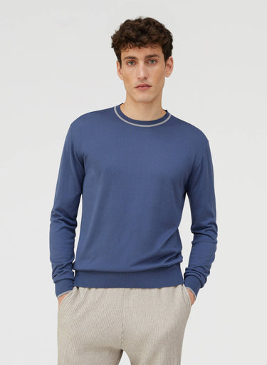 Retori Ultimate Crewneck Avio And Grey - Ready To Wear - Luxury Sweaters for Men