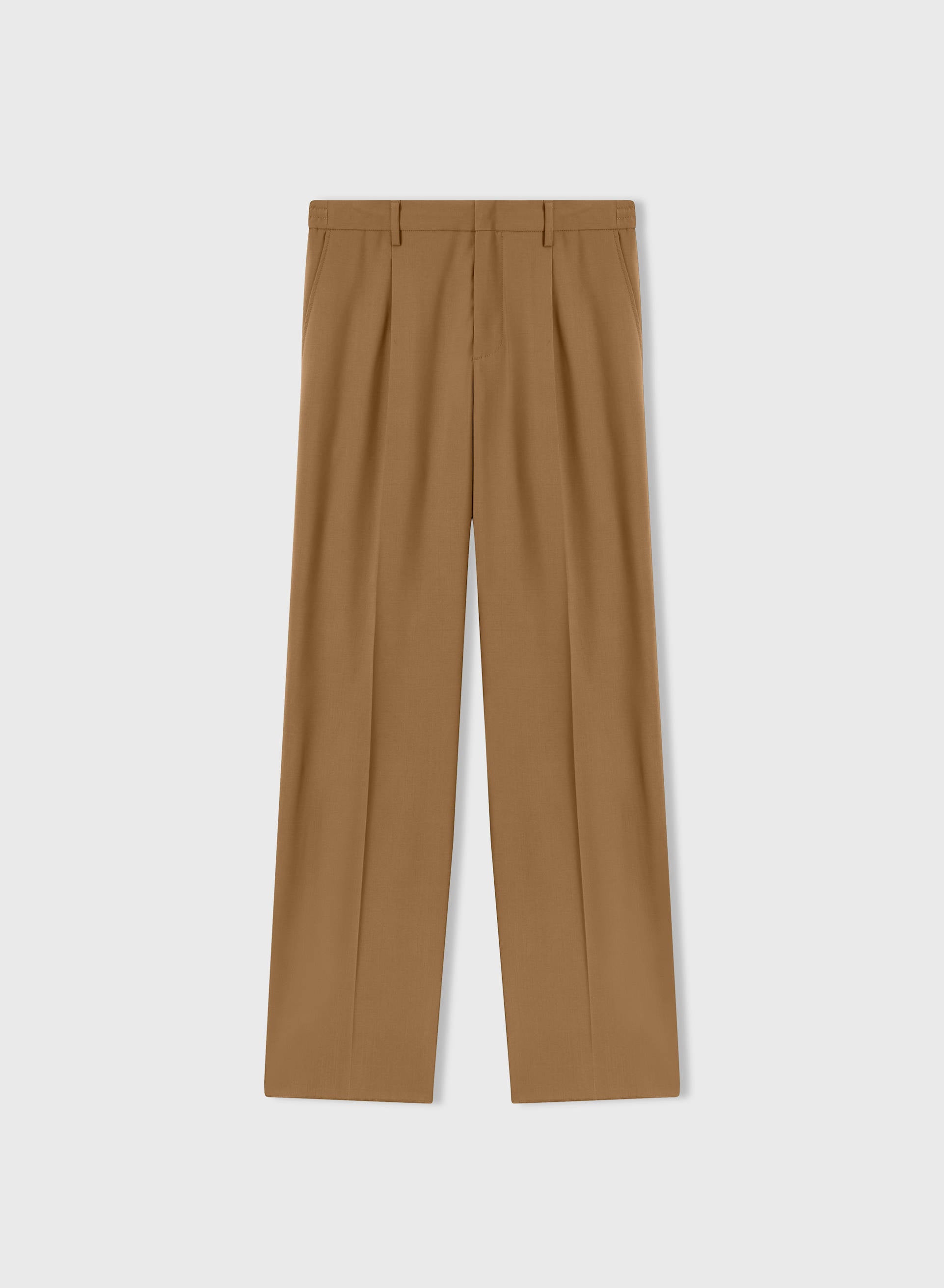 RELAXED PANTS DARK CAMEL