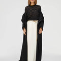 Retori Jacquard Damier Rollneck Black And Camel - Ready To Wear - Luxury Sweaters for Women
