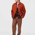Retori Double Jacquard Reversible Overshirt Clay And Military Green - Ready To Wear - Luxury Overshirts for Men - Full Model
