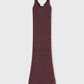 Retori Jacquard Sleeveless Scoop Neck Dress With Vanise' Details Mauve - Knitwear - Luxury Dresses for Women