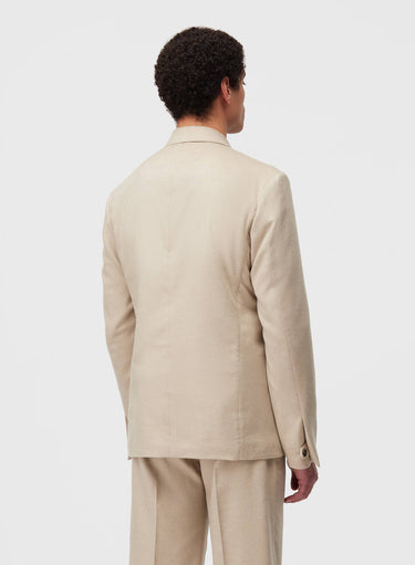 Retori Double Breasted Blazer Natural - Ready To Wear - Luxury Coats & Jackets for Men - Back Model