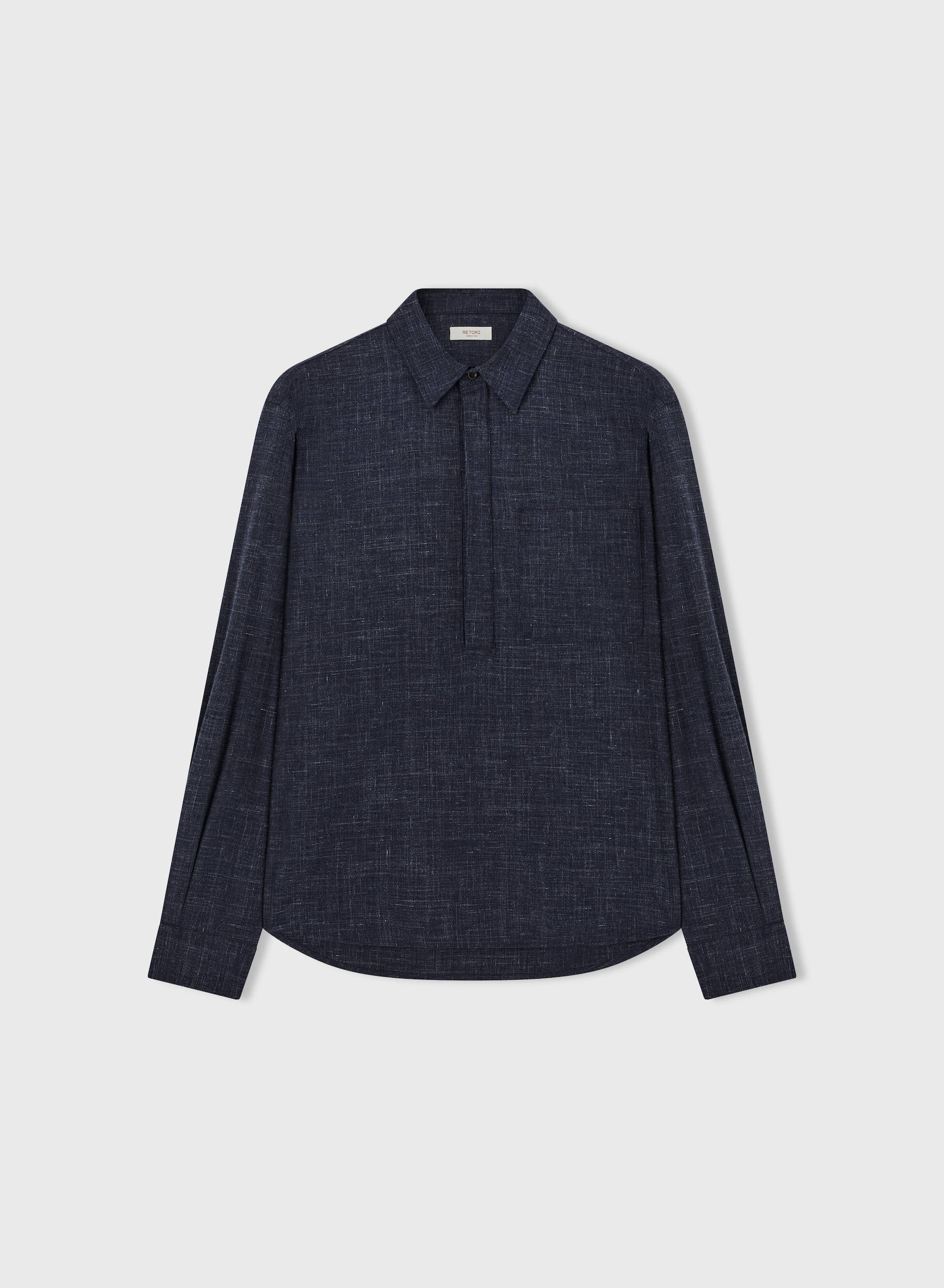 Retori Long Sleeves Polo Shirt With Pocket Navy - Ready To Wear - Luxury Polos for Men