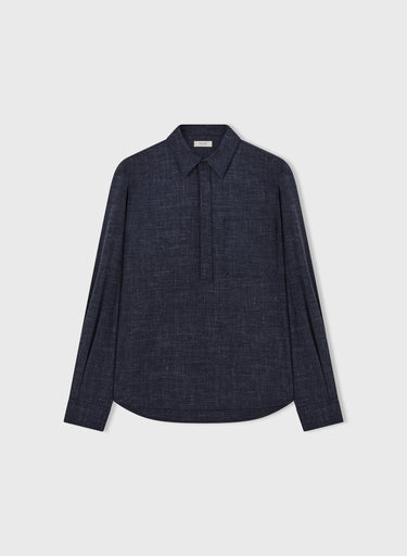 Retori Long Sleeves Polo Shirt With Pocket Navy - Ready To Wear - Luxury Polos for Men