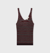 Retori Jacquard Tank Top With Vanise' Details Mauve - Knitwear - Luxury Tank Tops for Women