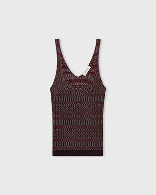Retori Jacquard Tank Top With Vanise' Details Mauve - Knitwear - Luxury Tank Tops for Women