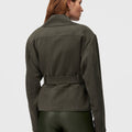 Retori Mini Trench Dark Green - Ready To Wear - Luxury Trench Coats for Women - Back