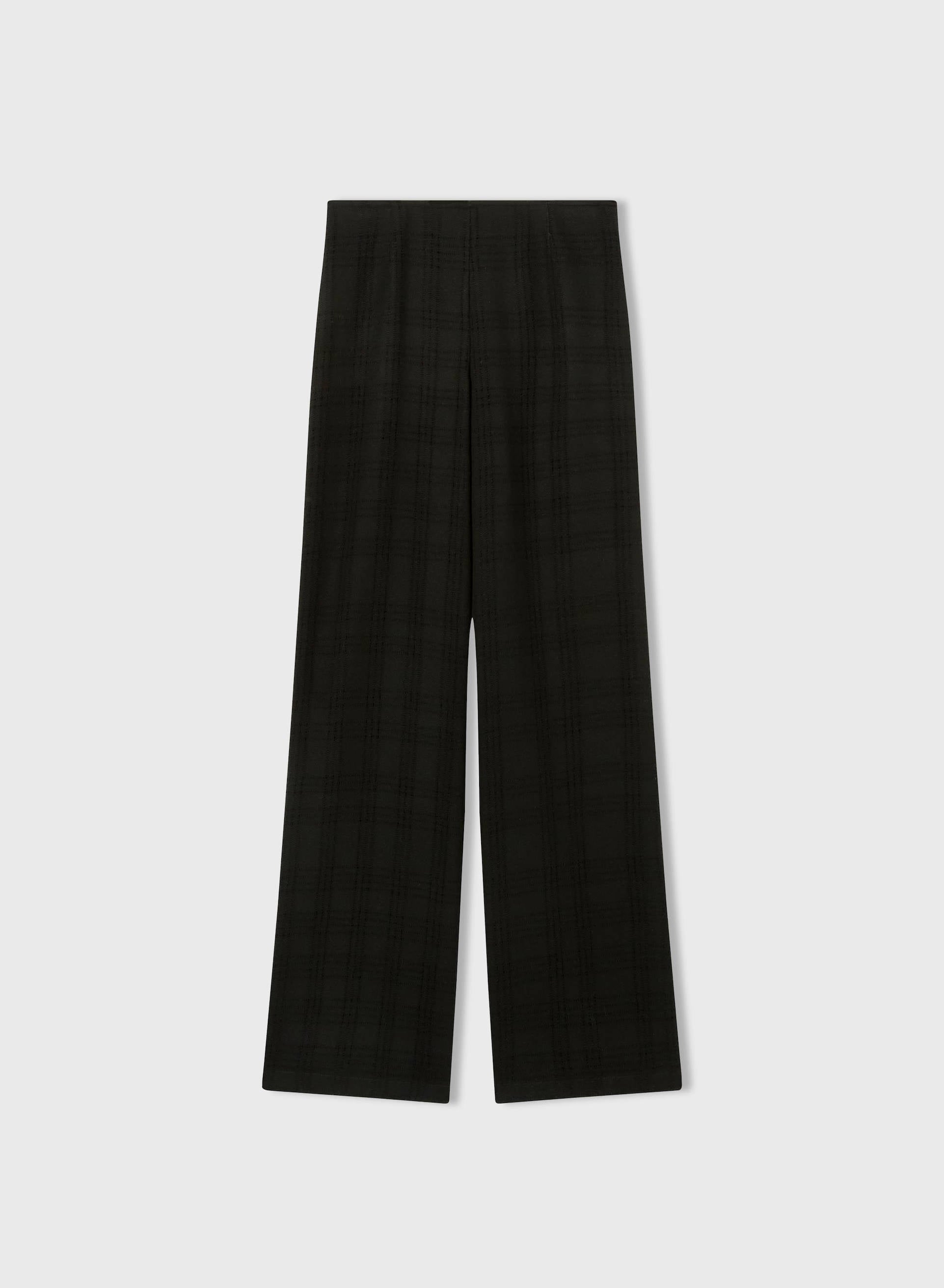 SUPERLIGHT CASHMERE PANTS BLACK WEAVE