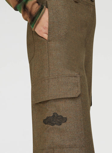Retori Embroidered Cargo Pants Green - Ready To Wear - Luxury Cargo Pants for Women