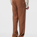Retori Reversed Pleats Pants With Embroidery Clay - Ready To Wear - Luxury Trousers for Men - Back Model