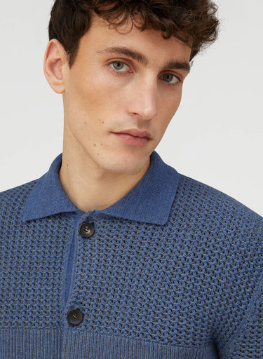 Retori Knitted Overshirt Avio - Ready To Wear - Luxury Overshirts for Men
