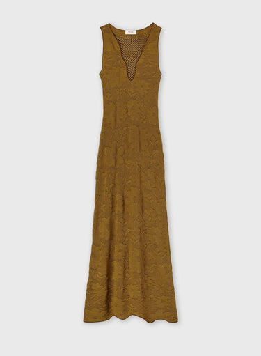ABITO IN MAGLIA JACQUARD CON DETTAGLIO RETE