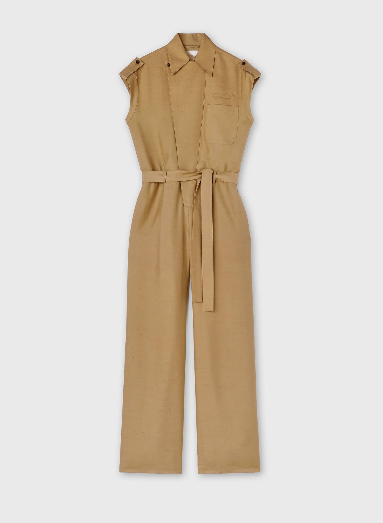 SILK JUMPSUIT CAMEL
