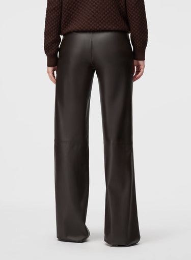Retori Leather Pants Chocolate - Ready To Wear - Luxury Trousers for Women - Back