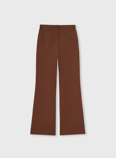 Retori Wide Leg Denim Pants Clay - Ready To Wear - Luxury Trousers for Women - Back
