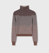Retori Jacquard Turtleneck Amaranto - Knitwear - Luxury Sweaters for Women