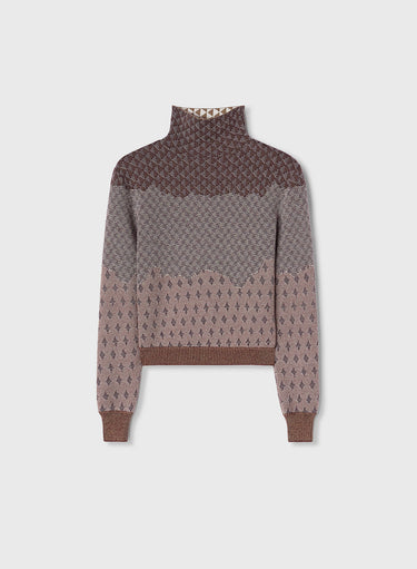 Retori Jacquard Turtleneck Amaranto - Knitwear - Luxury Sweaters for Women