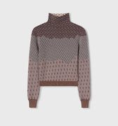 Retori Jacquard Turtleneck Amaranto - Knitwear - Luxury Sweaters for Women