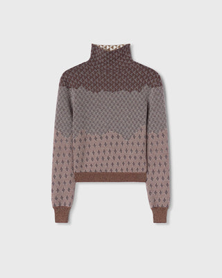 Retori Jacquard Turtleneck Amaranto - Knitwear - Luxury Sweaters for Women