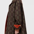 Retori Double Check Jacquard Reversible Outerwear Clay And Military Green - Ready To Wear - Luxury Coats & Jackets for Women - Side