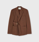 Retori Denim Belt Jacket Clay - Ready To Wear - Luxury Coats & Jackets for Women