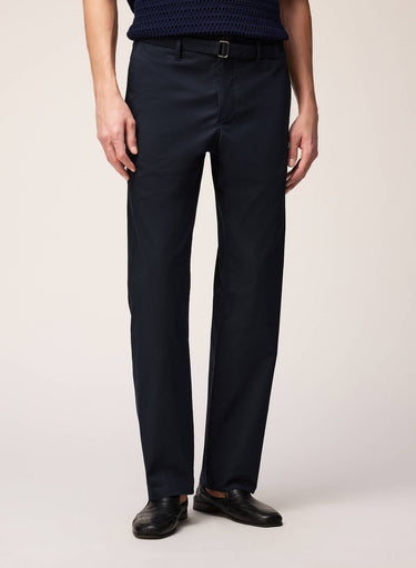 PANTALONI IN POPELINE DI COTONE ELASTICIZZATO CON RICAMO