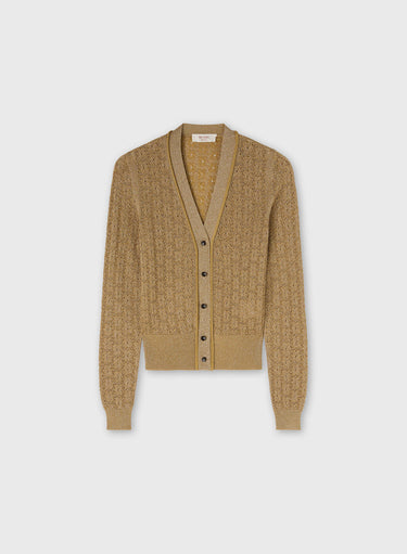 CARDIGAN IN MAGLIA JACQUARD LUREX